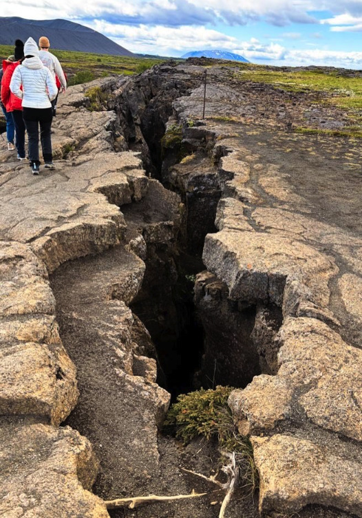 The Kerið volcanic crater and its lake